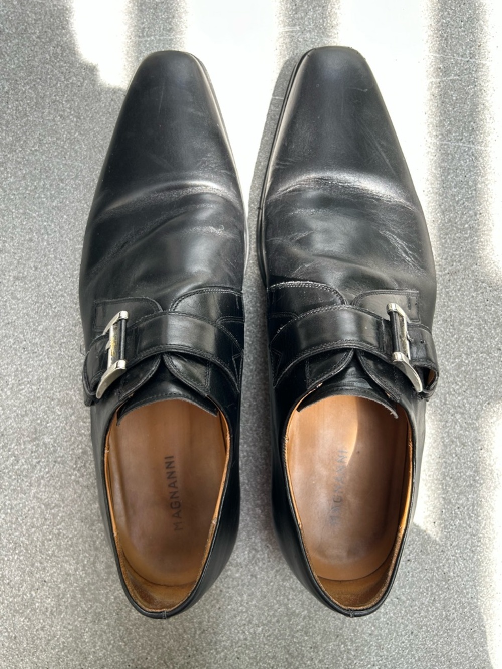 Magnanni Black Leather Single Monk Strap Oxfords - Gorgeous! 👀✨
